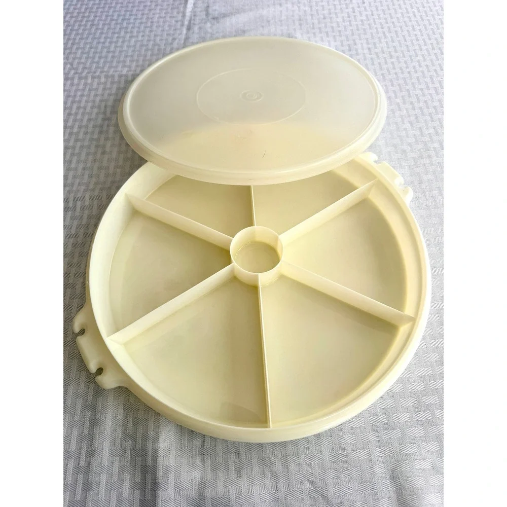 Vintage Tupperware Jel-Ring Mold Rubbermaid 2-Tier‎ Turntable Corning Ware Set